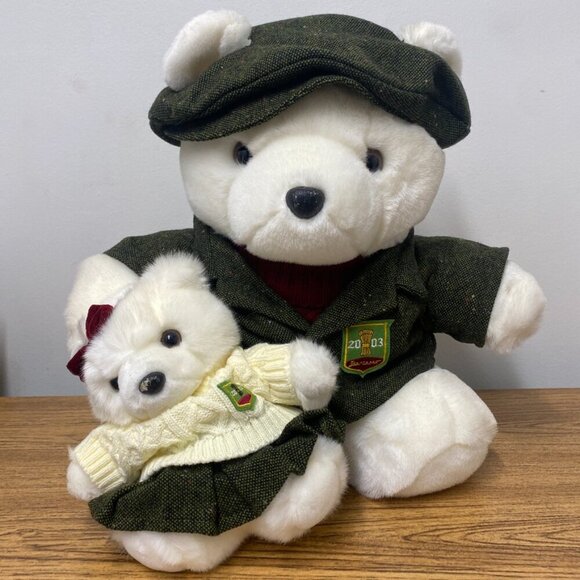 Vintage Santa Bear Irish Clan 2003 with Baby Bear Dayton Hudson - Picture 1 of 12